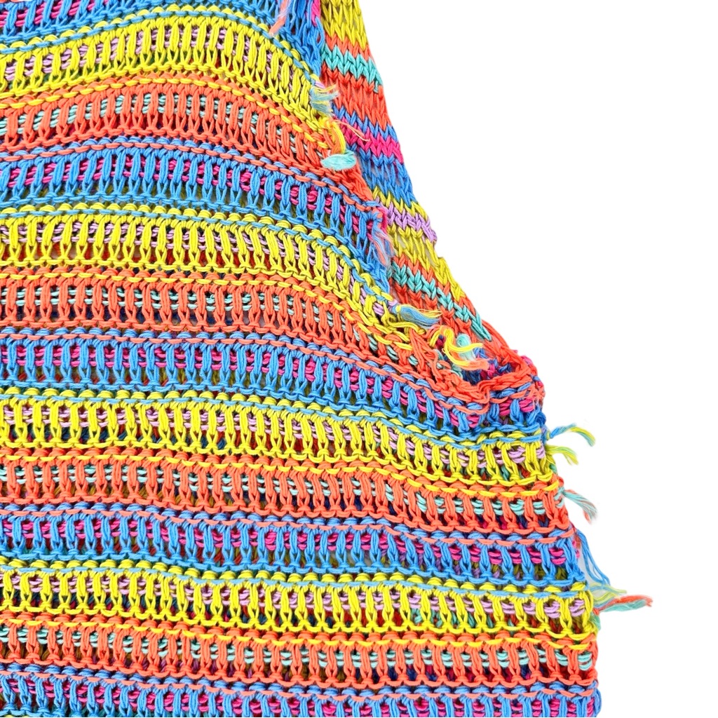 Nwt Yanyan Knits Float Tunic - Purple Green Rainbow Knit Sleeveless Tunic Sz S — image 4 of 7
